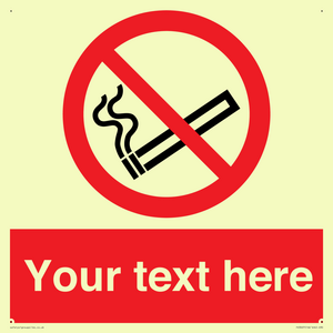 Custom no smoking sign
